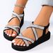 Women's Fashion Trend Anti-slip Wear Comfortable Soft-soled Bright Sandals With Belt_vogvips.com