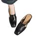 2026 New Soft Leather French Retro Style Closed-Toe Sandals With Metal Chain, Square-Toe Height-Increasing Mules_vogvips.com