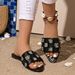 2026 Summer New Fish-Mouth Large Size Plaid Slip-On Flat Sandals, European American Fashion, Versatile, Lightweight And_vogvips.com