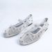 New Mesh Breathable Flat Flat Ballet Shoes Bow Rhinestones_vogvips.com