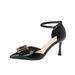 Sexy Professional OL One Strap Closed Toe Metal Buckle Patent Leather Women S High Heels_vogvips.com