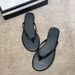 Pure Original 2025 Spring Summer New Niche Design Non-Slip Minimalist Outdoor Toe Clip Flip-Flops Women Soft Beach_vogvips.com