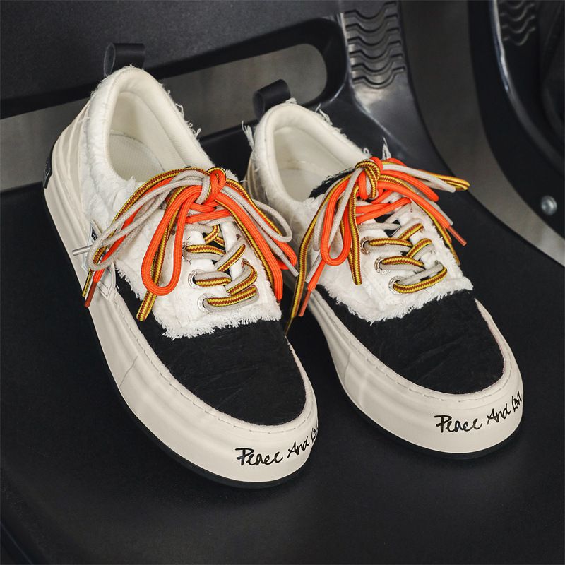 Men's Shoes New Style Couple Niche Low Top Men's Shoes National Trend Raw Edge Sports Casual Skateboard Shoes_vogvips.com
