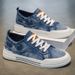Men's Washed Denim Casual Skate Sneakers Breathable Non Slip Lace Up Platform Shoes_vogvips.com