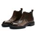 European Warm Series Calfskin For Men, Autumn And Winter Mid-Calf Round Toe Men's Boots, Thick-Soled Outdoor Martin Boots_vogvips.com