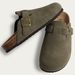 Crestar Women Suede Clogs Slippers Soft Insole Sandals With Arch Support Shoes Outdoor Beach Suede Clogs Slippers Slides For Men_vogvips.com