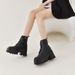 2024 European And American Chain Large Size Thick Sole British Style Black Martin Short Motorcycle Boots For_vogvips.com