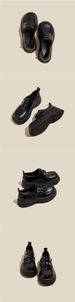 Small Leather Models Fleece Platform Loafers Women S Shoes_vogvips.com