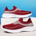 Large Size Women's Casual Shoes Size 36-44, Flying Woven Sports Shoes, Running Shoes, Outdoor Walking Shoes, Free Pinch Music_vogvips.com
