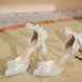 Women's Shoes Wedding Party Silver High Heels Women's Stiletto Pearl Bow Rhinestone Bridal Wedding Shoes Waterproof Platform Single Shoes_vogvips.com