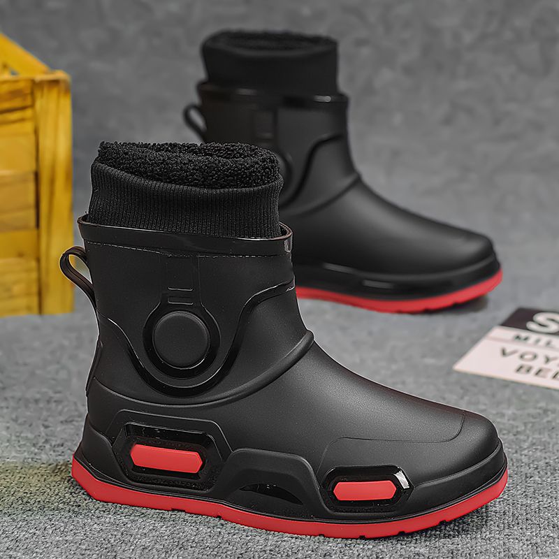 Fixed Cotton Sock Mouth Rain Boots Sizes 39-44_vogvips.com