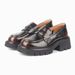A new style of small leather shoes for women increasing single shoes leather thick soled loafers_vogvips.com
