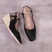 Women's Shoes Wedge Heel Square Toe Thick Bottom High Heel Closed Toe Slip On Straw Braided Rope Bottom One Piece Women's Single Shoes_vogvips.com