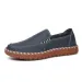 Daily Footwear Non Mens Off White Genuine Leather Slip On Loafers Hand Stitched Casual Shoes_vogvips.com