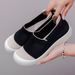 New Style Women's Mesh Slip-On Casual Walking Shoes Breathable Versatile Comfortable Flyknit Soft Sole Old Beijing Cloth Shoes_vogvips.com