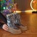 Snow 2025 New Model Maillard Winter Short With Fleece Lining And Thickened Design, Women's Martin Boots In Brown Cotton_vogvips.com