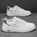 2025 Spring New Breathable White Men's Versatile Thick Soled Sports Casual Board Trendy Shoes_vogvips.com