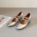 Soft Version~French Retro Style Square Toe Chunky Heel Mary Jane For Women With Strap Buckle High Heels Soft Leather_vogvips.com