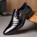 ShoeVault Business Formal Leather British Style Casual Versatile Pointed Toe Slip-On Low-Cut Trendy Fashion Men's Shoes_vogvips.com