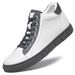Board Shoes Men's High-top Top Top Layer Velvet Warm Little White Shoes Flat Casual Shoes Men's Shoes_vogvips.com