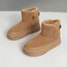 Women's High-Top Winter Boots With Fleece Lining - Non-Slip Rubber Sole, Breathable PU Upper, Casual Snow Shoes For Cold Weather_vogvips.com
