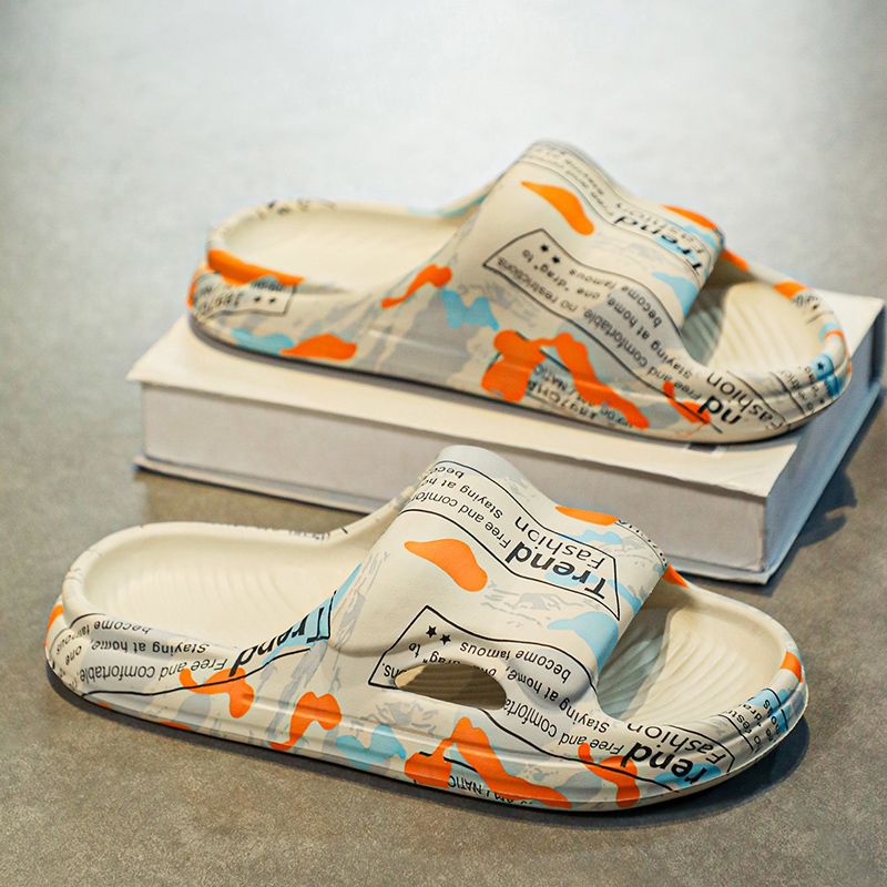 New Stylish Summer Men Slides Shoes Fashion Comfortable Male Beach Slippers Soft Non-slip Massage Boys Indoor Slippers Outdoor_vogvips.com