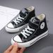 Children's Canvas Girls' Boys' White 2026 Spring And Autumn New High-Top Sneakers Baby Cloth Shoes Trendy_vogvips.com
