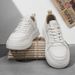 Men's Board Shoes Lightweight Soft Sole Platform Sneakers White Casual Sports Versatile Thick Bottom Lace Up Walking Shoes_vogvips.com
