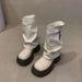 Martin For Women Spring Summer 2025 New Mid-Calf British Style White Melad Thick Sole Height Increasing Tube Sweet Cool_vogvips.com