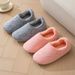 Asgard Winter For Women Indoor Non-slip Warm Soft Fluffy Solid Color Flat Cotton Slipper Lady Fashion Cozy Home Slippers_vogvips.com