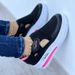 2025 Large Size Single For Women's Spring And Summer New Flat Bottomed Fly Knit Breathable Velcro Casual Mesh Shoes_vogvips.com