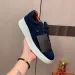 Mens Navy Blue Suede Platform Sneakers Lace Up For Smart Casual Daily Office Wear_vogvips.com