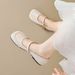 French Mary Jane Shoes Women's Flat Bottom Word With Shallow Mouth Retro Soft Sole Single Shoes Fairy Style_vogvips.com