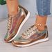 Business For Women'S Sneaker Wedges Sequined Casual Fashion Comfortable Sneakers Shoes Woman 2025 Trend_vogvips.com