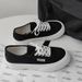 Canva For Women Autumn Edition Thick Oled Big Toe Monochrome Tudent Caual Veratile Anti Lip Trendy Board_vogvips.com