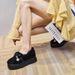 Women's Shoes Casual Low Top Beige Skin Color Round Toed Cotton Shoes With Inner Height Increasing Shoes For Women Warm Snow Boots Platform Cake_vogvips.com