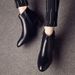European Warm Series Winter Men Short Genuine Pointed Toe High Top Leather Fleece Lined Boots Height Increasing Men's Shoes_vogvips.com
