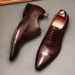 New British Three-joint Leather Shoes Men's Cowhide Pointed Toe Lace-up Business Dress Shoes Trendy Men's Slim-fit Handsome Men's Shoes Black_vogvips.com