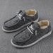 Canvas loafers men's flat loafers couple's overstep cloth shoes_vogvips.com
