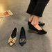 Flat Bottomed Bean Shoes Women In Spring New Popular And Versatile Korean Version Of Instagram Shallow Mouth_vogvips.com