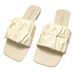 Large Open Toe Low Heel Women's Slippers, Summer New Fashion, European And American Pleated One Line, Roman Style Cool Slippers_vogvips.com