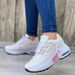 Women's Spring And Autumn New Mesh Breathable Casual Shoes Outdoor Lightweight Non-slip Wedge Heel Thick-soled Sneakers_vogvips.com
