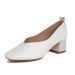 2023 New French Style Low Heel Square Toe Shallow Mouth Single For Women Soft Sole Flat Shoes Design Sense Niche Spring_vogvips.com