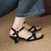 French-style Open-toe Sandals For Women, 2026 Summer New Model, Elegant Thin-heeled Soft-soled Square-toed Black_vogvips.com