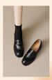 Loafers Women S Single Small Leather Velvet Cotton Shoes_vogvips.com