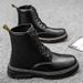 Cuir Martin High Top Trend Hommes Bottes NEW Army Bottes Yinglun Wind Noir Imperméable Et Antidérapant_vogvips.com