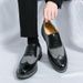 Large Size 2025 Pointed Fashion Brogue Versatile Men's Korean Style Casual Formal Leather Shoes_vogvips.com