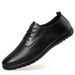 Men's Leather Shoes Driving Shoes Dad Dress Lace-up Work Shoes_vogvips.com