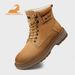 European Warm Series Gongyang Martin 2025 New Shoes Genuine Leather Thick-Soled Work British Style Motorcycle High-End Men's Yellow Boots_vogvips.com