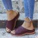 2025 New Short Slope Heel Women's With One Line Carved Hollow Outward Wear Large Size Sandals And Slippers_vogvips.com